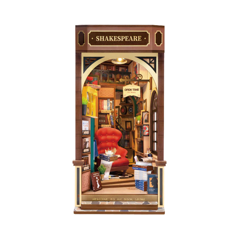 Chargez l&#39;image dans la visionneuse de la galerie, Robotime Rolife - Shakespeare Bookstore DIY Book Nook Shelf Insert Kit Figure
