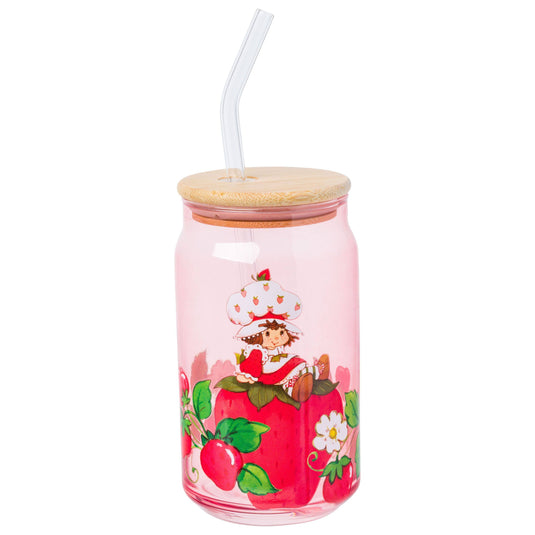 Strawberry Shortcake Sitting Strawberry 16oz Glass Tumbler
