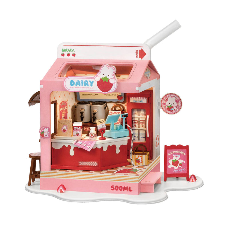 Load image into Gallery viewer, Strawberry Milk Box ROBOTIM Rolife DIY Miniature House
