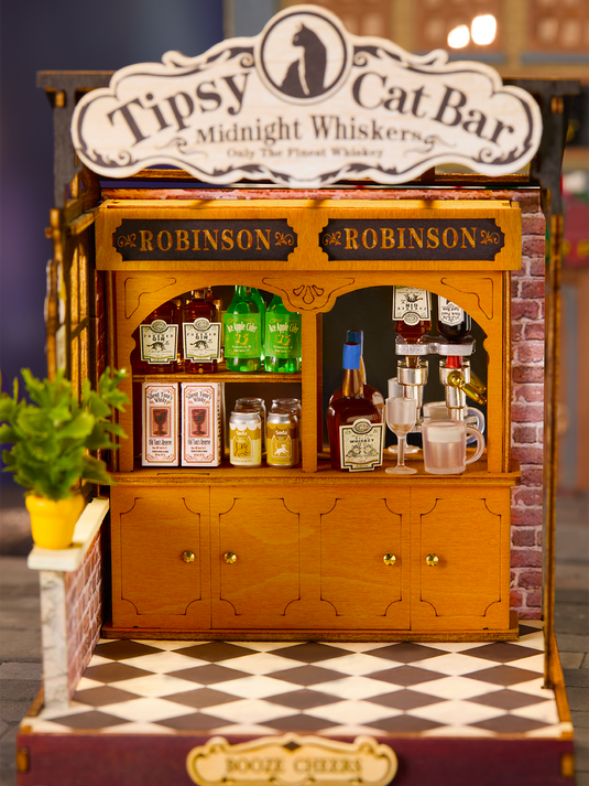 Robotime Rolife - Tipsy Cat Bar DIY Miniature House