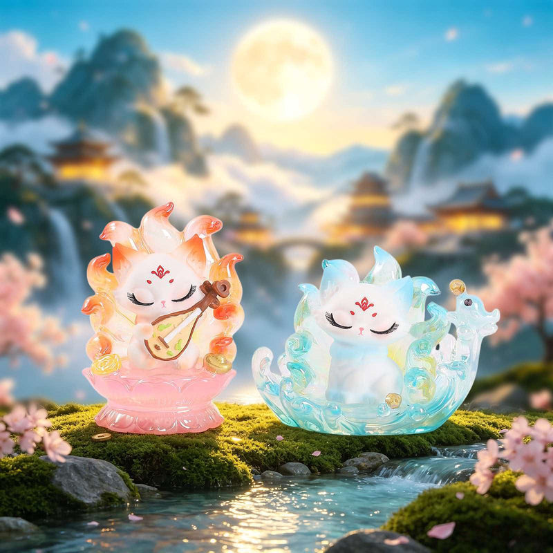 Chargez l'image dans la visionneuse de la galerie, Floral Decor - Nine-Tailed Fox Resin 1Pc Blind Box
