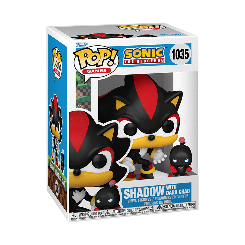 Cargue la imagen en el visor de la galería, Funko POP &amp; Buddy! Games: Sonic the Hedgehog - Shadow with Dark Chao Vinyl Figure
