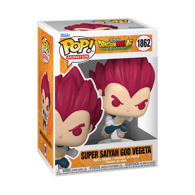 Cargue la imagen en el visor de la galería, Funko Pop Animation! The Movie Dragon Ball Super Broly: Super Saiyan God Vegeta Punching Vinyl Figure
