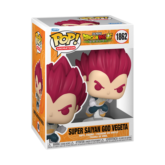 Funko Pop Animation! The Movie Dragon Ball Super Broly: Super Saiyan God Vegeta Punching Vinyl Figure