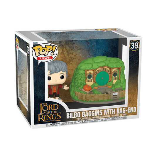 Funko POP! Town: The Lord of the Rings - Bilbo Baggins With Bag-End Vinyl Figures