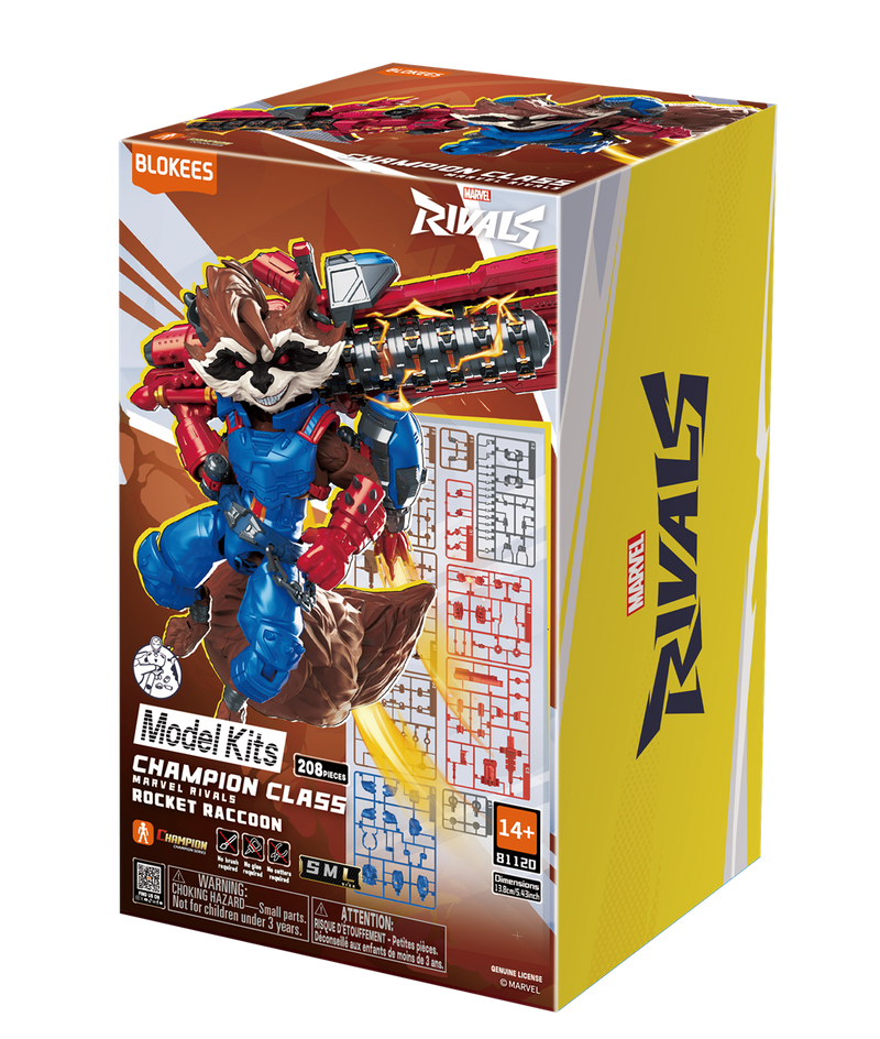 Cargue la imagen en el visor de la galería, Blokees: Marvel Rivals - Rocket Raccoon Brick Toy
