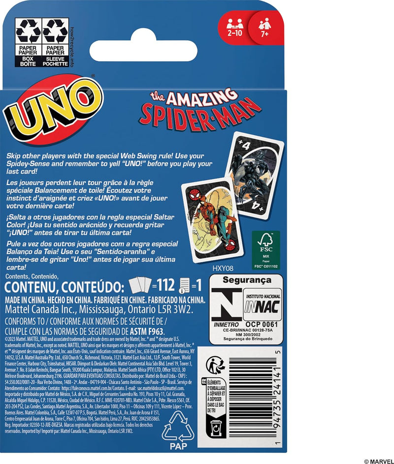 Cargue la imagen en el visor de la galería, UPD Mattel Marvel Spiderman - Uno Playing Cards
