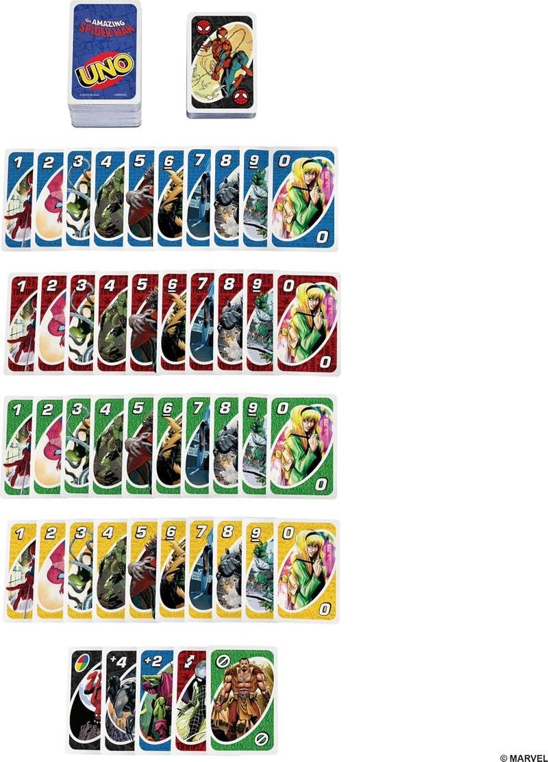 Cargue la imagen en el visor de la galería, UPD Mattel Marvel Spiderman - Uno Playing Cards

