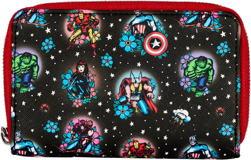 Cargue la imagen en el visor de la galería, Loungefly Marvel - Avengers Tattoo Zip Around Wallet
