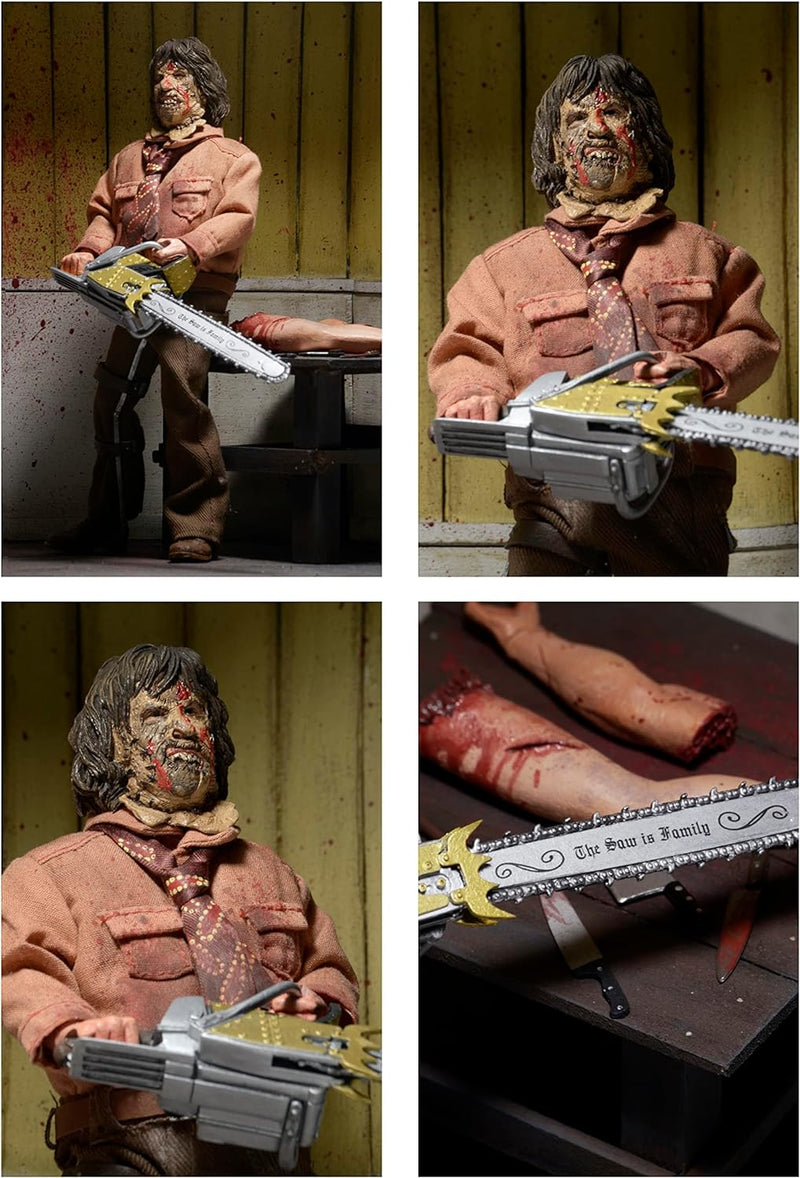 Figura de acción de Leatherface vestida de 8" La masacre de Texas Chainsaw 3