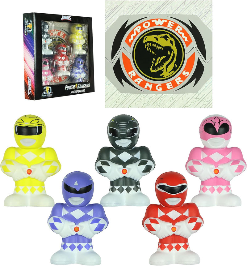 Cargue la imagen en el visor de la galería, Surreal Entertainment Power Rangers Smashies 5 Pack Squishy Stress Ball
