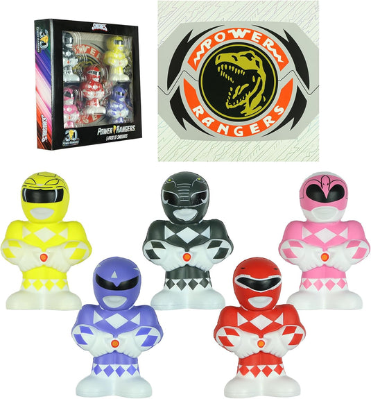 Surreal Entertainment Power Rangers Smashies 5 Pack Squishy Stress Ball