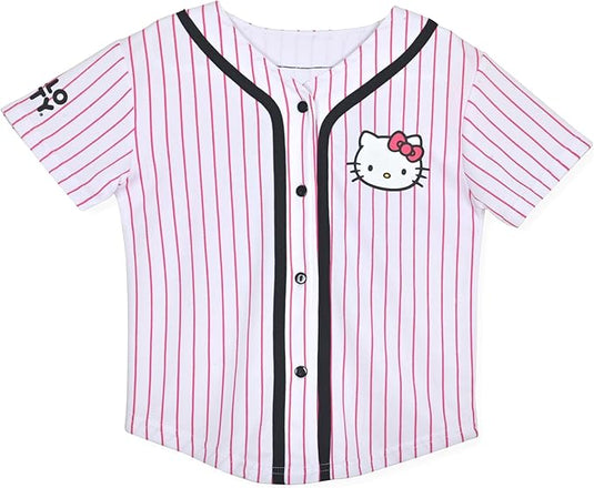 UPD Inc. Hello Kitty - Hello Kitty Girls Baseball Jersey - Fashion Mesh Button Front Girls Shirt