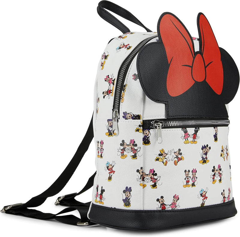 Chargez l&#39;image dans la visionneuse de la galerie, Minnie Patent Bow 10 Mini sac à dos de luxe avec 1 poche avant
