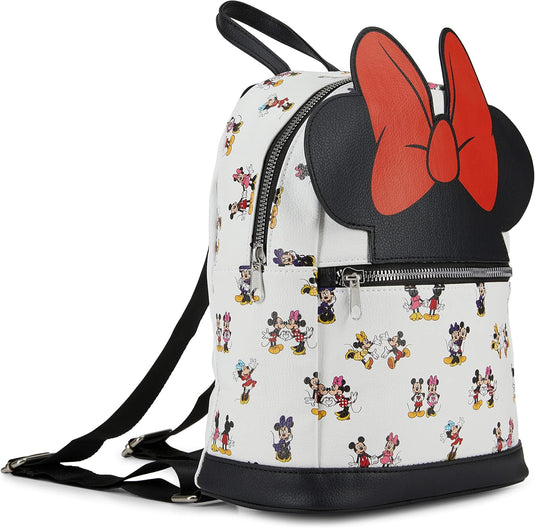 Minnie Patent Bow 10 Mini sac à dos de luxe avec 1 poche avant