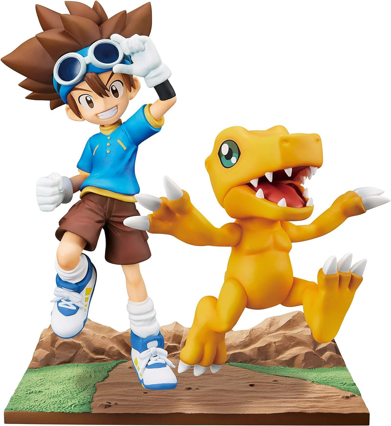 Cargue la imagen en el visor de la galería, Little Buddy Digimon Adventure Dxf~Adventure Archives~Taichi &amp; Agumon Figure
