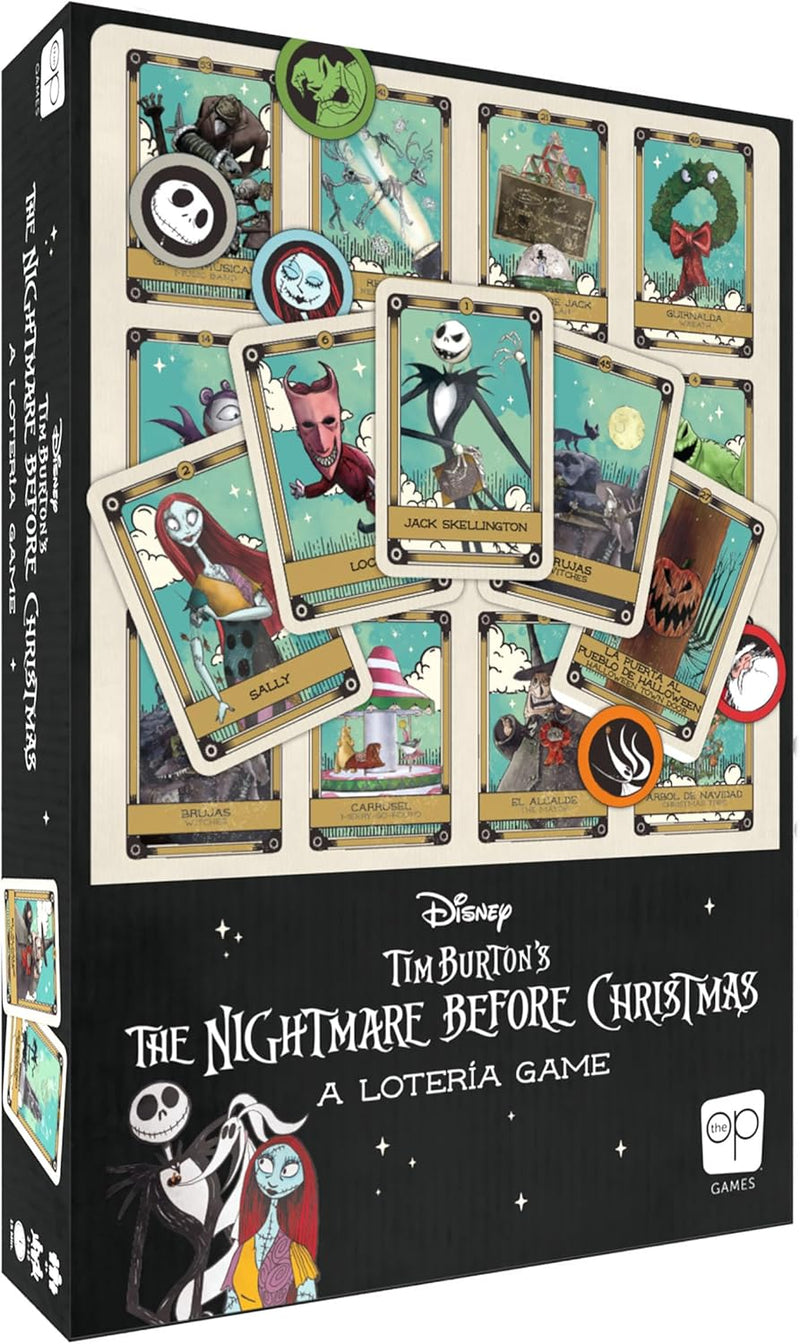 Cargue la imagen en el visor de la galería, USAopoly Lotería: Disney Tim Burton’s The Nightmare Before Christmas Traditional Loteria Game
