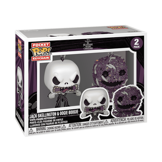 Funko POP! Keychain: The Nightmare Before Christmas - Jack Skellington & Oogie Boogie 2-Pack