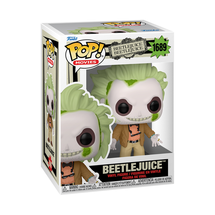 Funko POP! Movies: Beetlejuice 2 - Beetlejuice in Cardigan With Chase Vinyl Figure