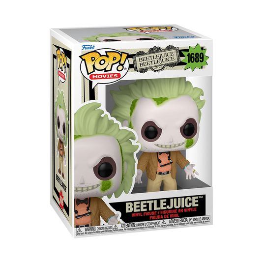 Funko POP! Movies: Beetlejuice 2 - Beetlejuice in Cardigan With Chase Vinyl Figure