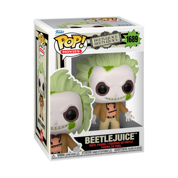 Funko POP! Movies: Beetlejuice 2 - Beetlejuice in Cardigan With Chase Vinyl Figure