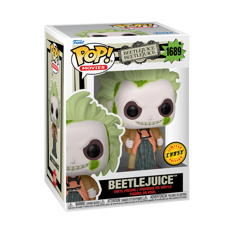 Load image into Gallery viewer, Funko POP! Movies: Beetlejuice 2 - Beetlejuice in Cardigan With Chase Vinyl Figure
