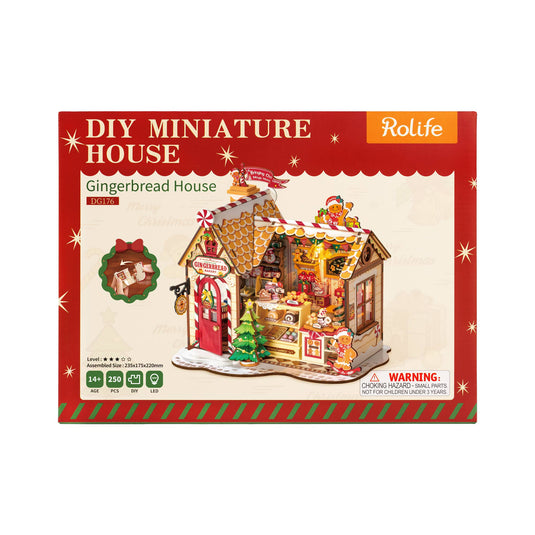 Robotime Rolife - Gingerbread House Xmas DIY Miniature House Figure