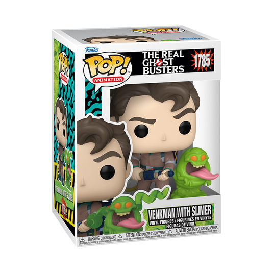 Funko Pop & Buddy! Animation: Ghostbusters - Venkman with Slimer The Real Ghostbusters Vinyl Figure