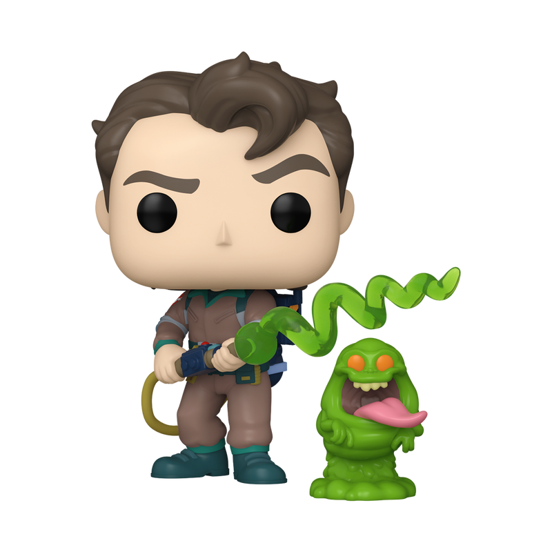 Cargue la imagen en el visor de la galería, Funko Pop &amp; Buddy! Animation: Ghostbusters - Venkman with Slimer The Real Ghostbusters Vinyl Figure
