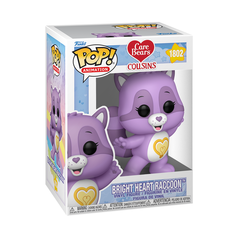 Chargez l&#39;image dans la visionneuse de la galerie, Funko POP! Animation: Care Bears Cousins - Bright Heart Raccoon Vinyl Figure
