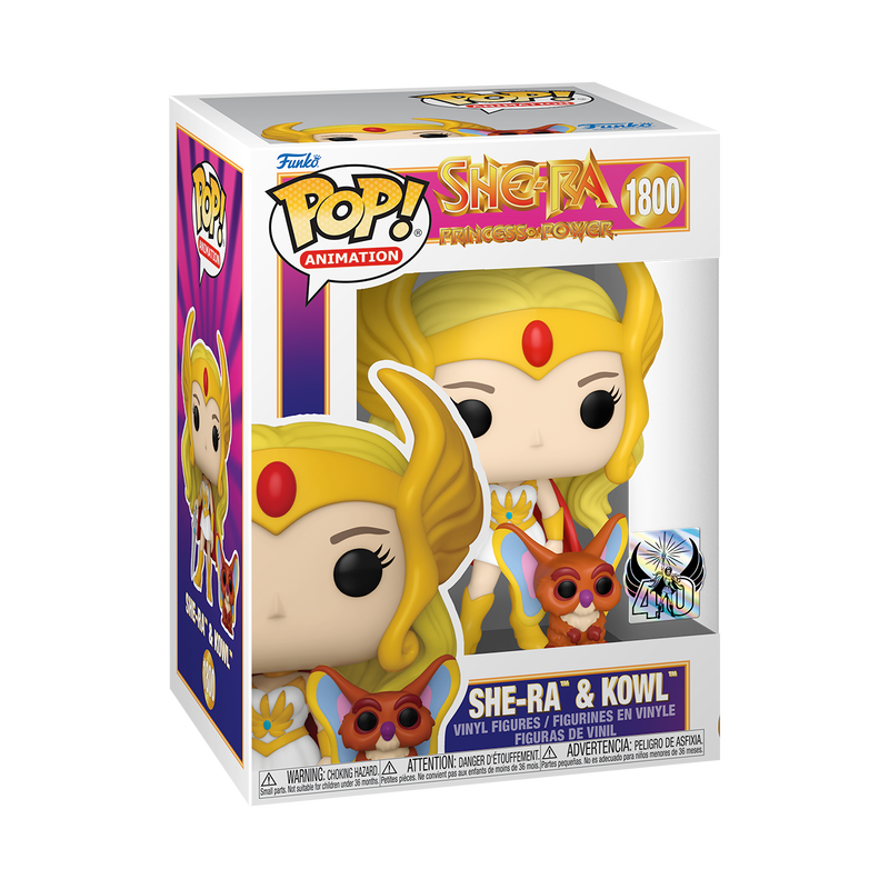 Chargez l&#39;image dans la visionneuse de la galerie, Funko POP &amp; Buddy! Animation: Masters of the Universe - She-Ra &amp; Kowl 40th Anniversary Vinyl Figure
