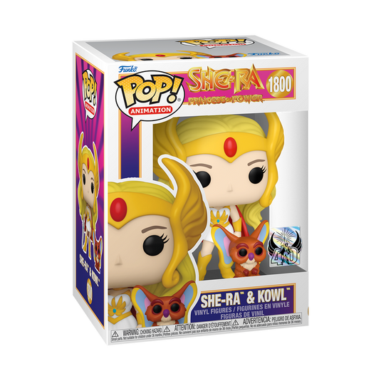 Funko POP & Buddy! Animation: Masters of the Universe - She-Ra & Kowl 40th Anniversary Vinyl Figure