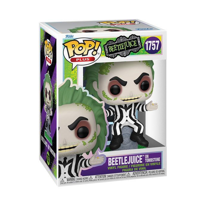 Funko POP! Movies: Beetlejuice 2 - Plus Beetlejuice on Tombstone Vinyl Figure