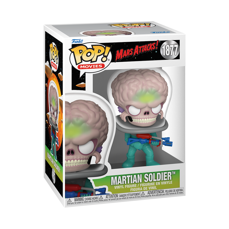 Chargez l&#39;image dans la visionneuse de la galerie, Funko Pop! Movies: Mars Attacks - Martian Soldier with Atomic Ray Gun Vinyl Figure
