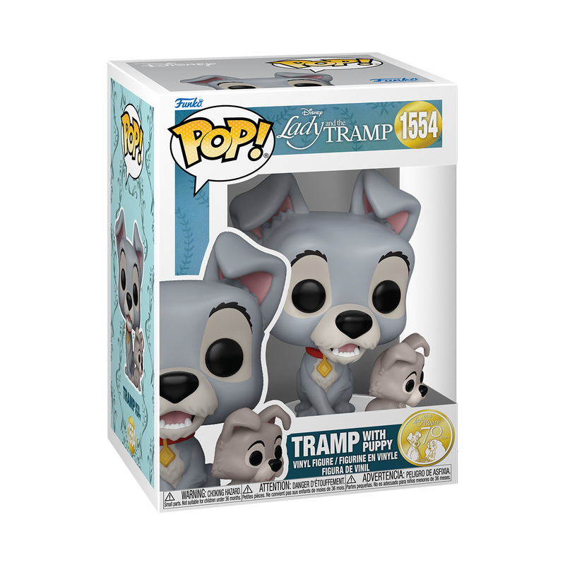 Cargue la imagen en el visor de la galería, Funko POP! Disney Lady And The Tramp - Tramp with Puppy Vinyl Figure
