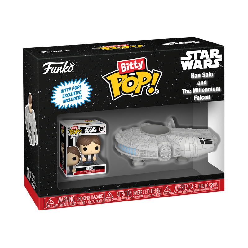 Cargue la imagen en el visor de la galería, Funko Bitty POP! Rides: Star Wars - Han Solo and The Millennium Falcon Vinyl Figure
