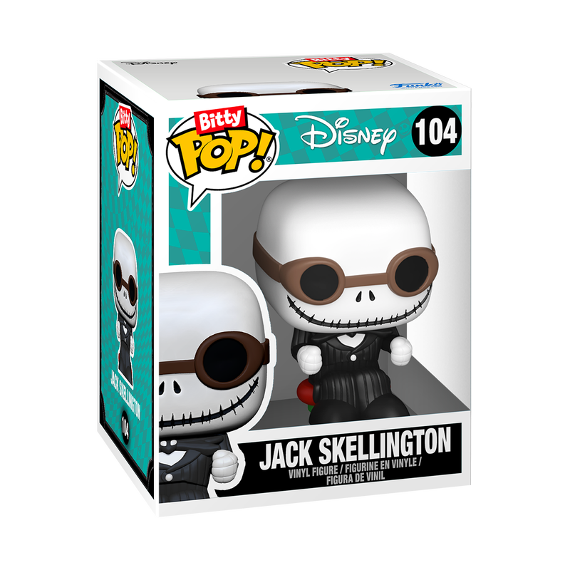 Cargue la imagen en el visor de la galería, Funko Bitty POP! Rides: Disney - NBC Jack Skellington with Snowmobile Vinyl Figure
