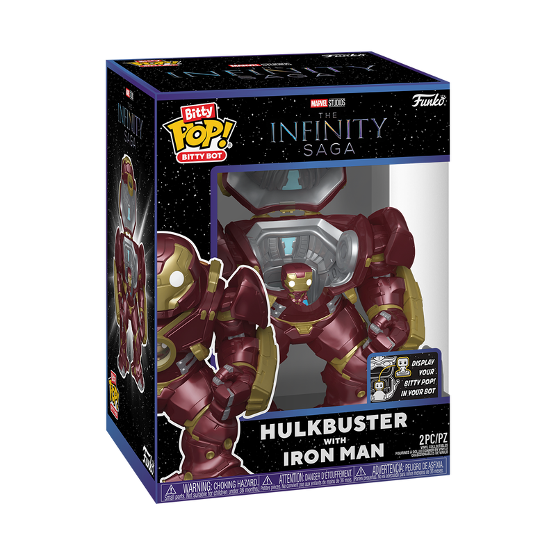 Load image into Gallery viewer, Funko Bitty Pop! Marvel: The Infinity Saga - Bitty Bot Hulkbuster with Iron Man Vinyl Figure
