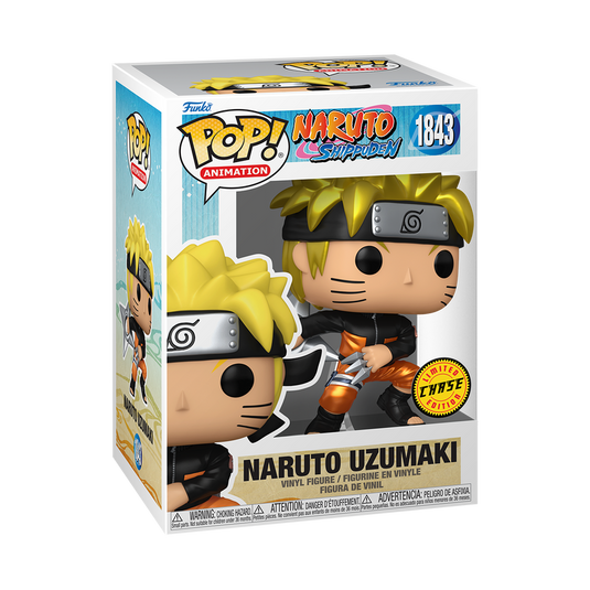 Funko POP Animation: Naruto - Naruto Uzumaki with Kunai & Shuriken W/Chase Vinyl Figure