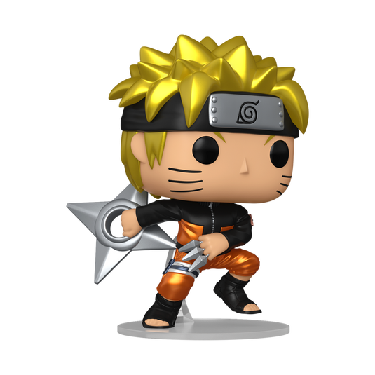 Funko POP Animation: Naruto - Naruto Uzumaki with Kunai & Shuriken W/Chase Vinyl Figure