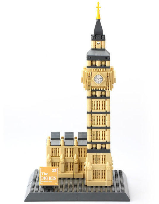 Wange Bricks: MOC Architecture Elizabeth Tower, London Uk The Big Ben Building Brick Toy Figure