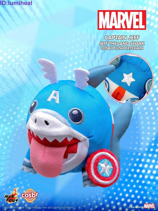 Marvel Comics Cosbi Jeff the Land Shark 1Pc Plush Keychain Blind Box
