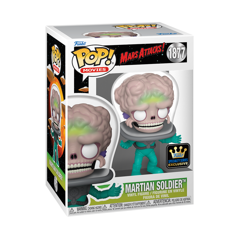 Load image into Gallery viewer, Funko Pop! Movies: Mars Attacks - Martian Soldier W/Chase Vinyl Figure
