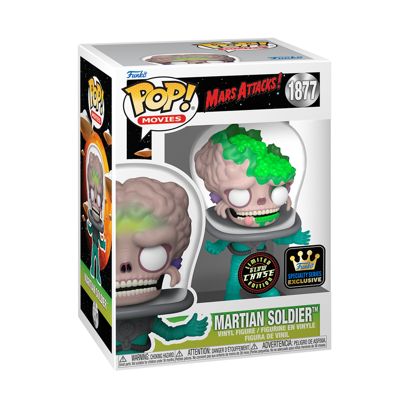 Load image into Gallery viewer, Funko Pop! Movies: Mars Attacks - Martian Soldier W/Chase Vinyl Figure
