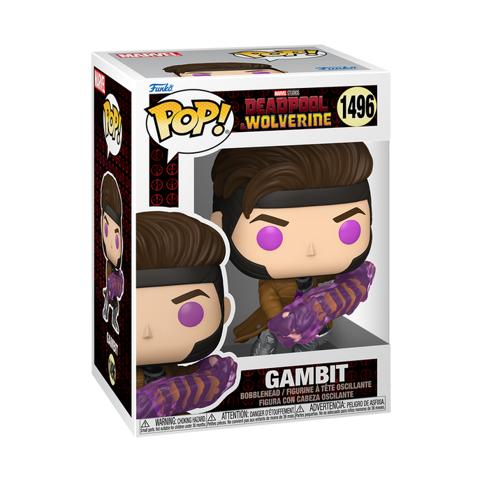 Funko POP! Marvel: Deadpool & Wolverine - Gambit with Charged Cards Vinyl Figure