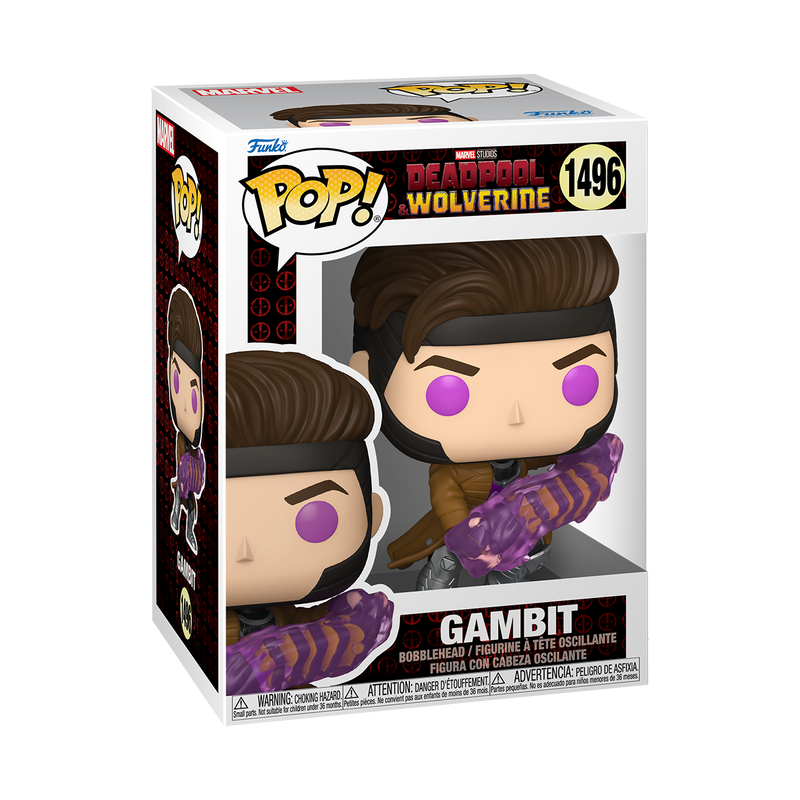 Load image into Gallery viewer, Funko POP! Marvel: Deadpool &amp; Wolverine - Gambit with Charged Cards Vinyl Figure
