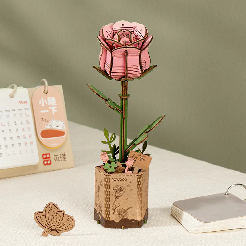 Load image into Gallery viewer, Robotime Rowood - DIY Wooden Flower Bouquet 3D Wooden Puzzle Figure
