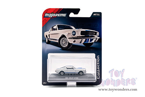 Cargue la imagen en el visor de la galería, Majorette 1965 Ford Mustang Shelby GT350 White &amp; Blue 1:64 Diecast Model Car
