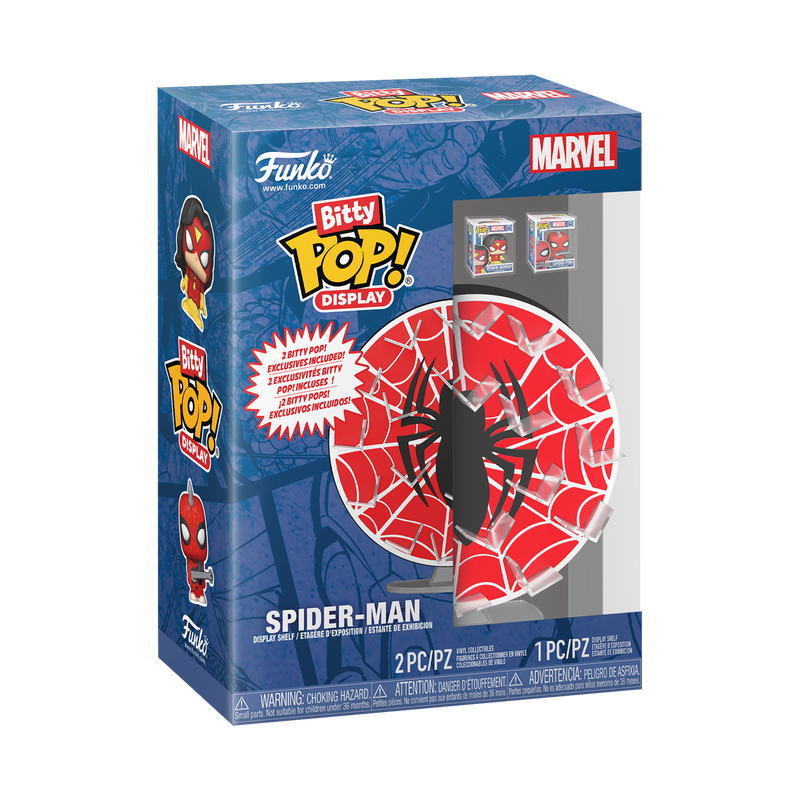 Chargez l&#39;image dans la visionneuse de la galerie, Funko Bitty POP!: Marvel - Display Spider-Man Web Vinyl Figure
