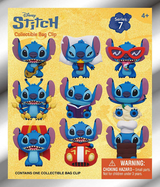 Monogram Stitch 3D Foam Bag Clip, Series 7